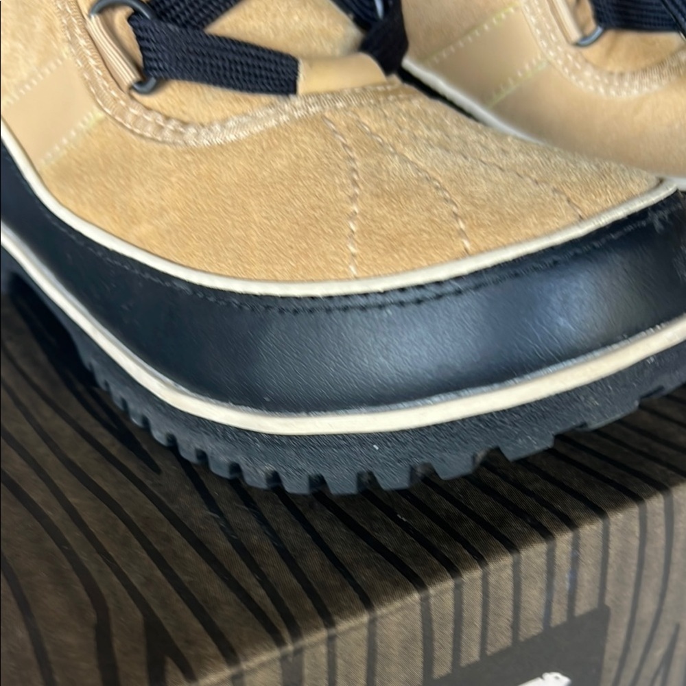 Sorel Tan and Black Winter Rain Boots Durable Design - Picture 2 of 9